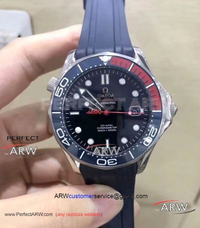 Perfect Replica Omega Commanders 007 James Bond Watch Blue & Red Bezel